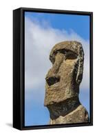 Detail of a Moai at Ahu Akivi, the First Restored Altar-Michael Nolan-Framed Stretched Canvas