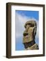 Detail of a Moai at Ahu Akivi, the First Restored Altar-Michael Nolan-Framed Photographic Print
