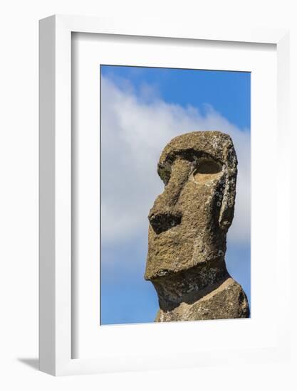 Detail of a Moai at Ahu Akivi, the First Restored Altar-Michael Nolan-Framed Photographic Print