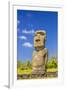 Detail of a Moai at Ahu Akivi-Michael-Framed Photographic Print