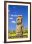 Detail of a Moai at Ahu Akivi-Michael-Framed Photographic Print