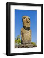 Detail of a Moai at Ahu Akivi-Michael-Framed Photographic Print