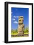 Detail of a Moai at Ahu Akivi-Michael-Framed Photographic Print