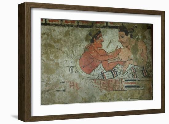 Detail of a Mural from the Tomb of the Infernal Quadriga-Etruscan-Framed Giclee Print