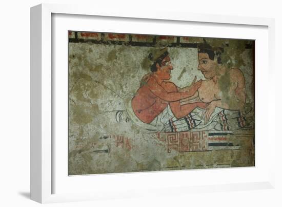 Detail of a Mural from the Tomb of the Infernal Quadriga-Etruscan-Framed Giclee Print