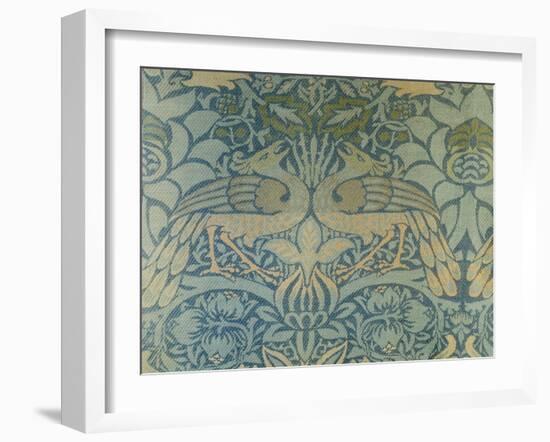 Detail of a Pair of Morris & Co Peacock and Dragon Woven Twill Curtains, circa 1889-Christopher Dresser-Framed Giclee Print