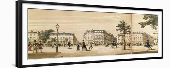 Detail of a Panorama of the Boulevard Des Italiens, C.1840-null-Framed Giclee Print