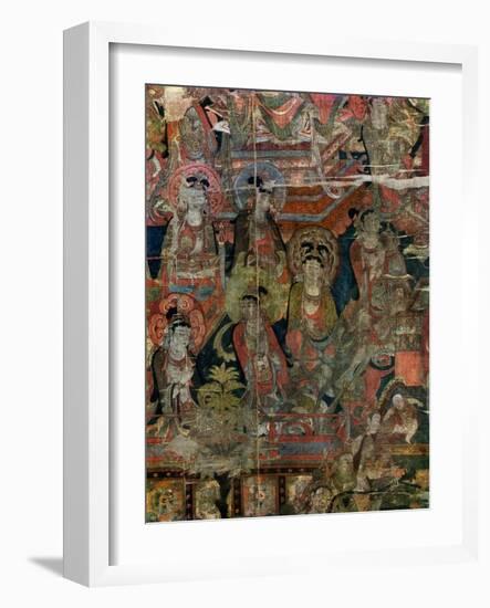 Detail of a Picture of Paradise, Chinese, Tang Dynasty, 618-907-null-Framed Giclee Print