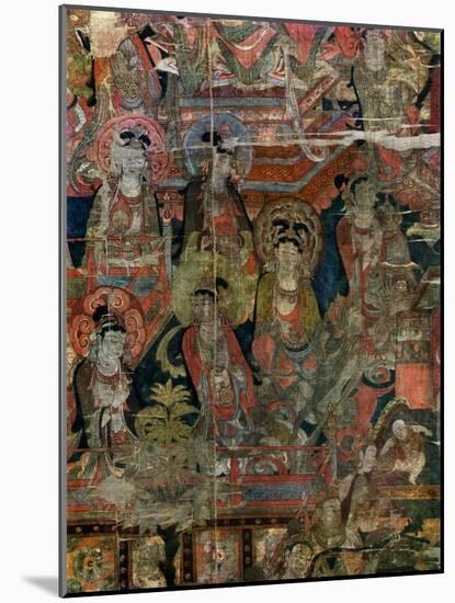 Detail of a Picture of Paradise, Chinese, Tang Dynasty, 618-907-null-Mounted Giclee Print