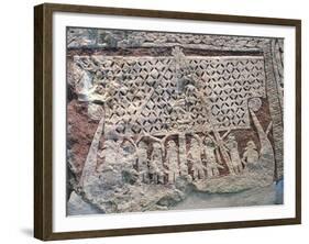 Detail of a Picture Stone Depicting a Viking Ship, from the Isle of Gotland-null-Framed Giclee Print