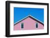 Detail of a Pink Rooftop in Iles De La Madeleine in Canada-pink candy-Framed Photographic Print