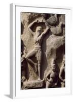 Detail of a Relief Depicting the Descent of the God Ganges, Mahabalipuram Rock Sanctuary-null-Framed Photographic Print