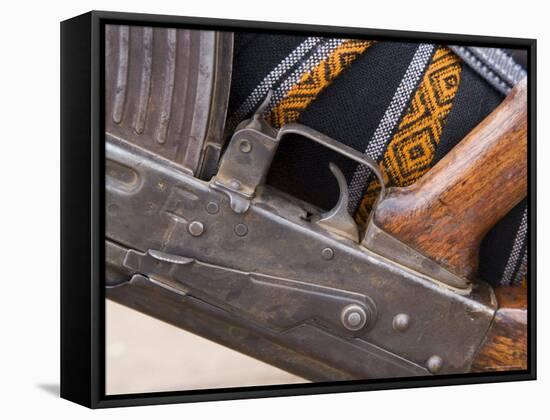 Detail of a Semi Automatic Weapon in the Lower Omo Valley, Ethiopia, Africa-Gavin Hellier-Framed Stretched Canvas