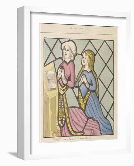 Detail of a Stained Glass Window, St Giles, South Mimms, Hertfordshire, C1800-null-Framed Giclee Print