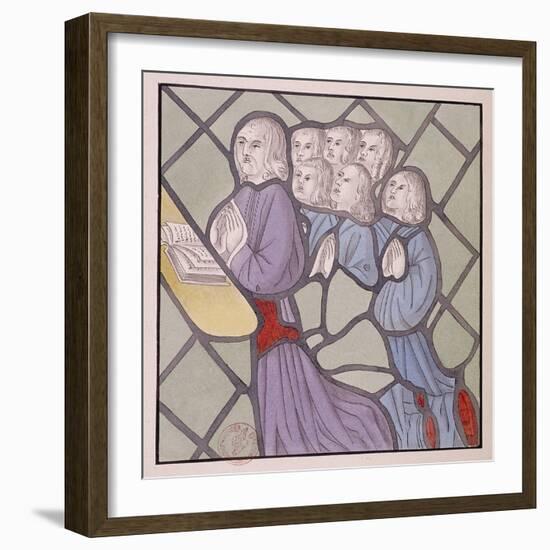 Detail of a Stained Glass Window, St Giles, South Mimms, Hertfordshire, C1800-null-Framed Giclee Print