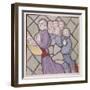 Detail of a Stained Glass Window, St Giles, South Mimms, Hertfordshire, C1800-null-Framed Giclee Print