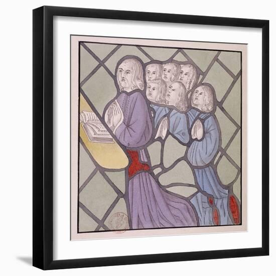 Detail of a Stained Glass Window, St Giles, South Mimms, Hertfordshire, C1800-null-Framed Giclee Print