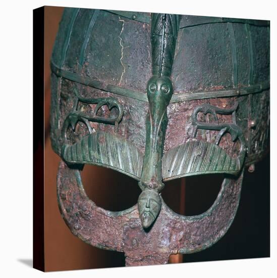 Detail of a Viking helmet from grave one at Vendel, Uppland, Sweden, 7th century Artist: Unknown-Unknown-Stretched Canvas