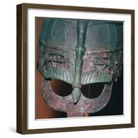 Detail of a Viking helmet from grave one at Vendel, Uppland, Sweden, 7th century Artist: Unknown-Unknown-Framed Giclee Print