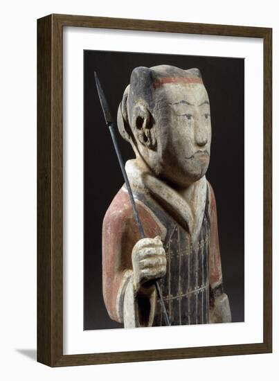 Detail of a Warrior with Spear, Shanxi Region-null-Framed Giclee Print