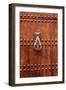 Detail of a Wooden Door and Bronze Knocker-Guy Thouvenin-Framed Photographic Print