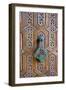 Detail of a Wooden Door and Bronze Knocker-Guy Thouvenin-Framed Photographic Print