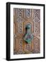 Detail of a Wooden Door and Bronze Knocker-Guy Thouvenin-Framed Photographic Print