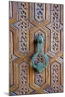 Detail of a Wooden Door and Bronze Knocker-Guy Thouvenin-Mounted Photographic Print