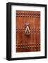 Detail of a Wooden Door and Bronze Knocker-Guy Thouvenin-Framed Photographic Print