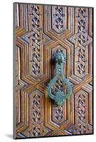 Detail of a Wooden Door and Bronze Knocker-Guy Thouvenin-Mounted Photographic Print