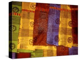 Detail of Adinkra Cloth, Market, Sampa, Brongo-Ahafo Region, Ghana-Alison Jones-Stretched Canvas