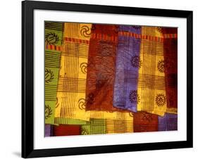 Detail of Adinkra Cloth, Market, Sampa, Brongo-Ahafo Region, Ghana-Alison Jones-Framed Photographic Print