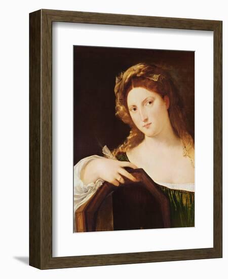 Detail of Allegory of Vanity, or Young Woman with a Mirror, c.1515-Titian (Tiziano Vecelli)-Framed Giclee Print