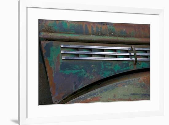 Detail of an abandoned Chevy truck, Alaska-Mallorie Ostrowitz-Framed Premium Photographic Print