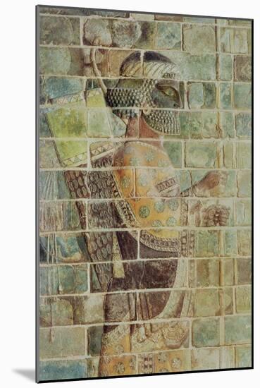 Detail of an Archer from a Frieze, from the Palace of Darius the Great at Susa-null-Mounted Giclee Print