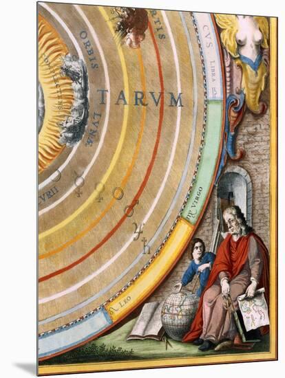 Detail  of an astronomer from Plate 1 from Harmonia Macrocosmica-Andreas Cellarius-Mounted Giclee Print
