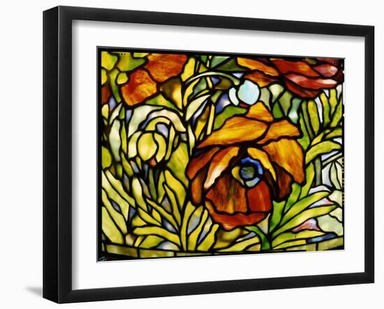 Detail of an 'Oriental Poppy' Floor Lamp, Tiffany Studios, 1902-American School-Framed Giclee Print