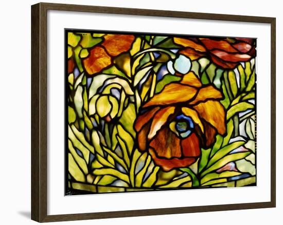 Detail of an 'Oriental Poppy' Floor Lamp, Tiffany Studios, 1902-American School-Framed Giclee Print