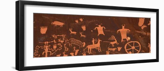 Detail of Ancient Petroglyphs Newspaper Rock Utah USA-null-Framed Photographic Print