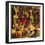 Detail of Angel Musicians from a Painting of the Virgin and Child on a Throne-Montagna-Framed Giclee Print