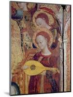 Detail of Angel Musicians from a Painting of the Virgin and Child Surrounded by Six Angels, 1437-44-Sassetta-Mounted Giclee Print