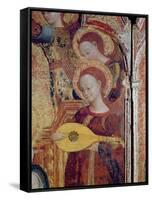 Detail of Angel Musicians from a Painting of the Virgin and Child Surrounded by Six Angels, 1437-44-Sassetta-Framed Stretched Canvas