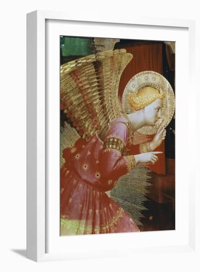 Detail of Angel of the Annunciation, c.1432-3-Fra Angelico-Framed Giclee Print