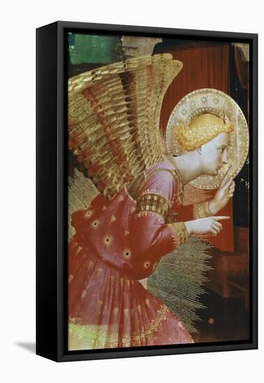 Detail of Angel of the Annunciation, c.1432-3-Fra Angelico-Framed Stretched Canvas