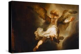 Detail of Angel Raphael Leaving Tobit and His Family-Rembrandt van Rijn-Stretched Canvas