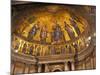 Detail of Apse Mosaic with Portraits of Popes, Basilica Di San Paolo Fuori Le Mura, Rome, Italy-Miva Stock-Mounted Photographic Print
