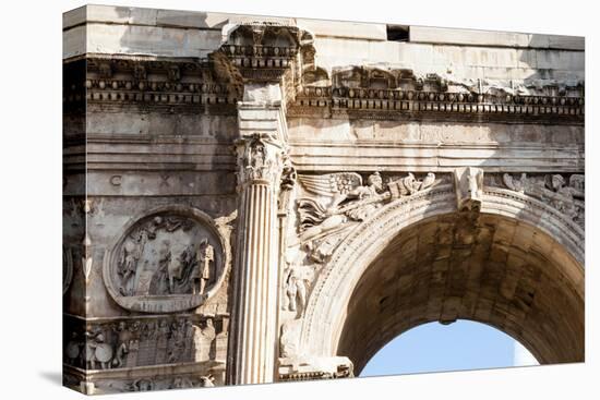 Detail of Arch of Constantine, Arco di Costantino, Rome, Latium, Italy, Europe-Nico Tondini-Stretched Canvas