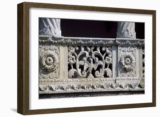 Detail of Architectural Decoration from Loggia on Lake Side Facade of Mogosoaia Palace, Bucharest-null-Framed Giclee Print