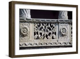 Detail of Architectural Decoration from Loggia on Lake Side Facade of Mogosoaia Palace, Bucharest-null-Framed Giclee Print