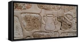 Detail of artwork on a wall, Armenian Quarter, Old City, Jerusalem, Israel-null-Framed Stretched Canvas